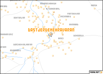 map of Dastjerd-e Mehr Āvarān