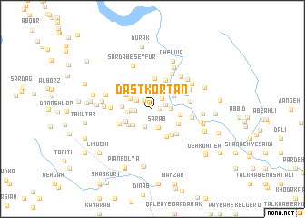 map of Dast Kortān