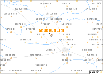 map of Daugėlaliai