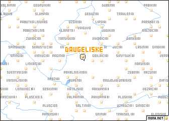 map of Daugėliškė