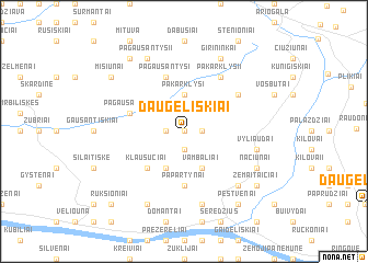 map of Daugeliškiai