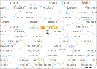 map of Daugėnai
