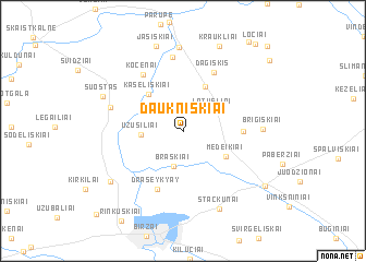 map of Daukniškiai