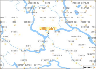 map of Daunggyi
