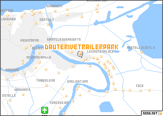 map of Dauterive Trailer Park