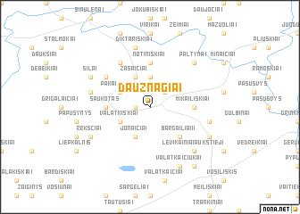 map of Daužnagiai
