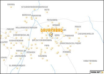 map of Dāvarābād