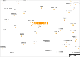 map of Davenport