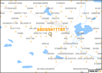 map of Davidshyttan