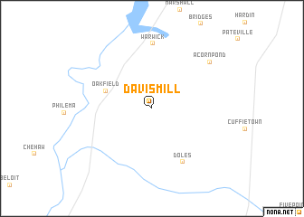 map of Davis Mill