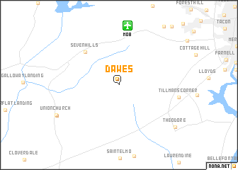 map of Dawes