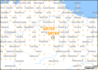 map of Dayer