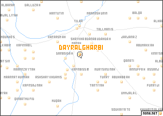 map of Dayr al Gharbī