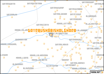 map of Dayr Bushābish al Gharb