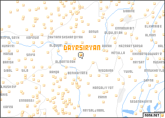 map of Dayr Siryān