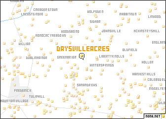 map of Daysville Acres