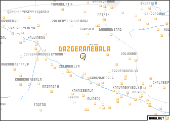 map of Dazgerān-e Bālā