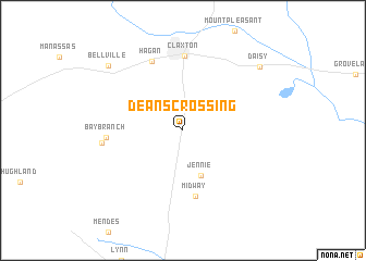 map of Deans Crossing