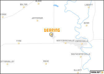 map of Dearing