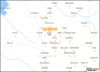 map of Débako