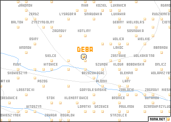 map of Dęba