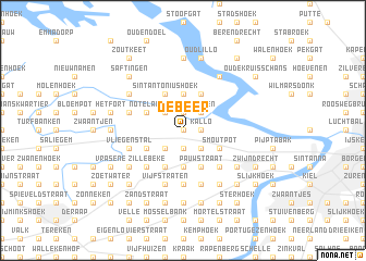 map of De Beer