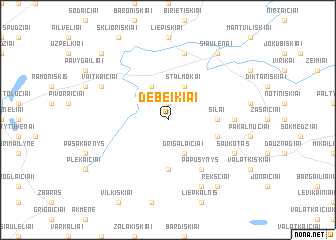 map of Debeikiai