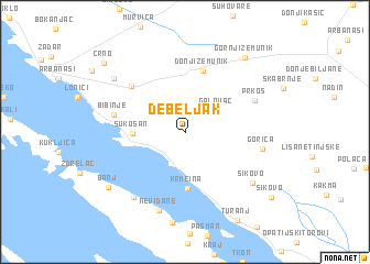 map of Debeljak