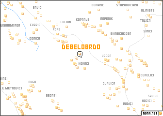 map of Debelo Brdo
