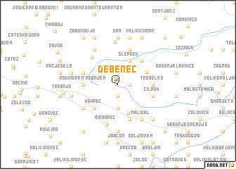 map of Debenec