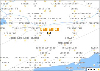 map of Dębienica