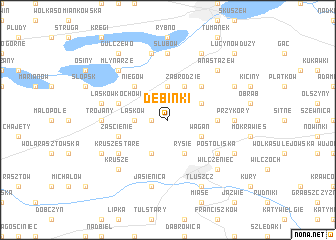 map of Dębinki