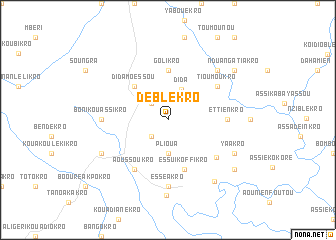 map of Déblékro