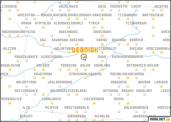 map of Dębniak