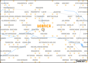 map of Dębnica