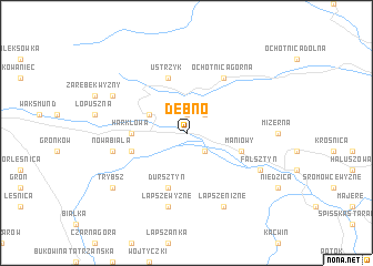 map of Dębno