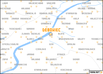 map of Dębowiec