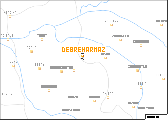 map of Debre Harmaz