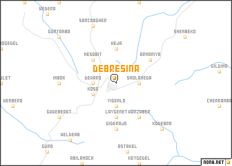 map of Debre Sīna