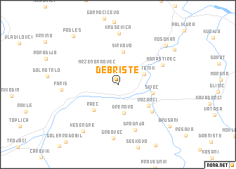 map of Debrište