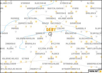 map of Dęby