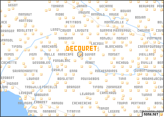 map of Découret