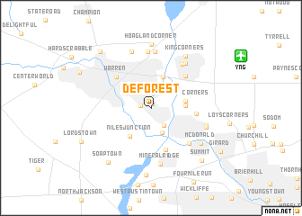 map of DeForest