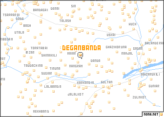 map of Degān Bānda