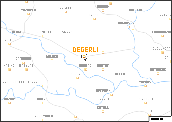 map of Değerli