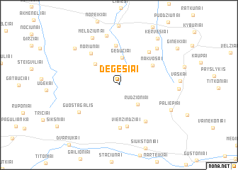 map of Degėsiai
