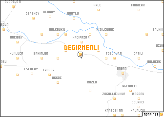 map of Değirmenli