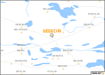 map of Degučiai