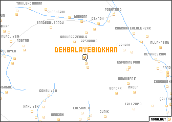 map of Dehbālā-ye Bīdkhān