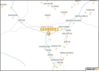 map of Deh Bārez